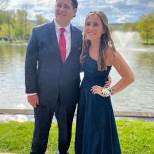 Elegant Navy Blue Gown